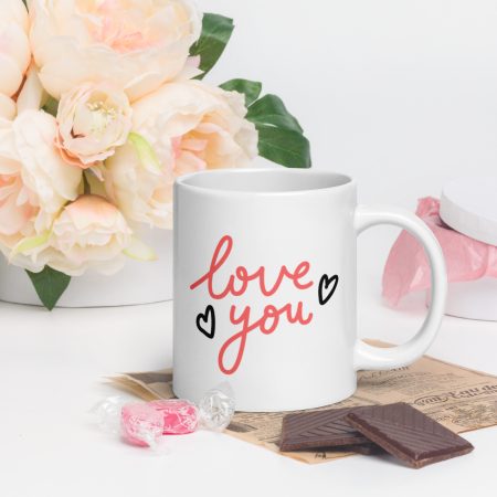 Romantic Ceramic Coffee Mug That Says I Love You