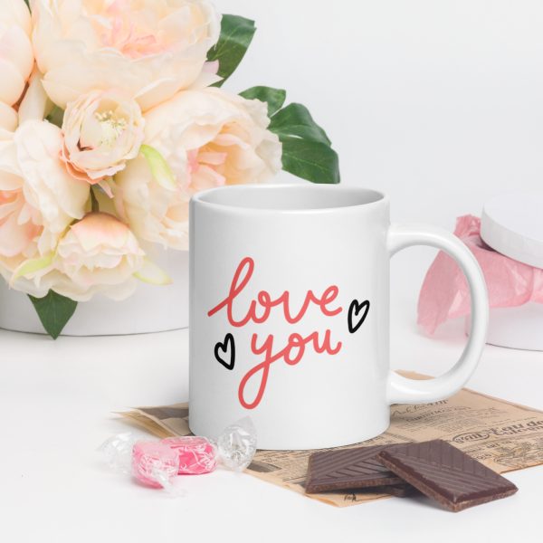 Romantic Ceramic Coffee Mug That Says I Love You