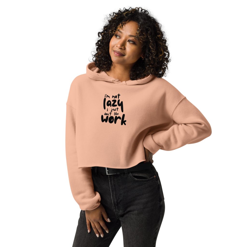 zero work energy crop hoodie